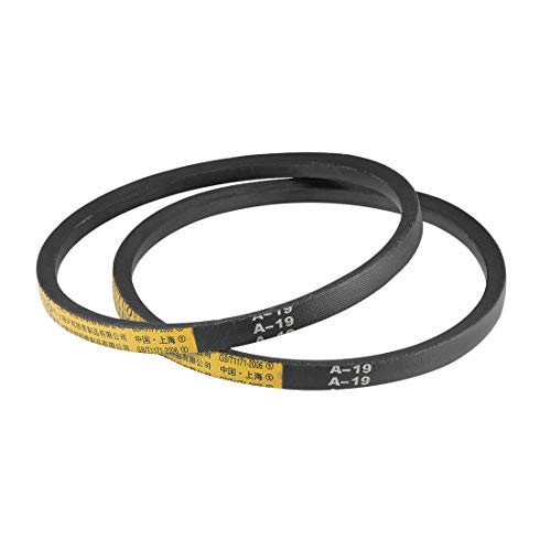 uxcell A19 Drive V-Belts 19" Lp, 13mm W, 8mm THK, JIS Standard 2pcs - size: 19"
