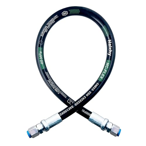 Haichy Hydraulic Hose Swivel Assembly Hydraulic Hose with Female JIC X Female JIC (26711-06-06-12-G-01) - color: 3/8, size: 12