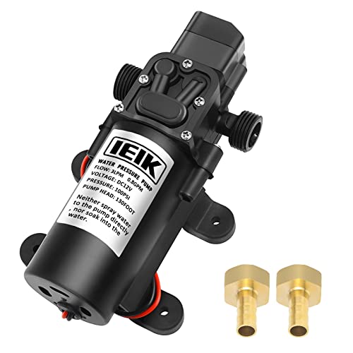 Water Pressure Diaphragm Pump DC 12V 30W Water Pressure Sprayer Pump 3LPM 0.8 GPM 100PSI 130ft Self Priming Pump for Caravan RV Boat Marine Agricultural Spraying Port - color: 12v 30w(1/2")