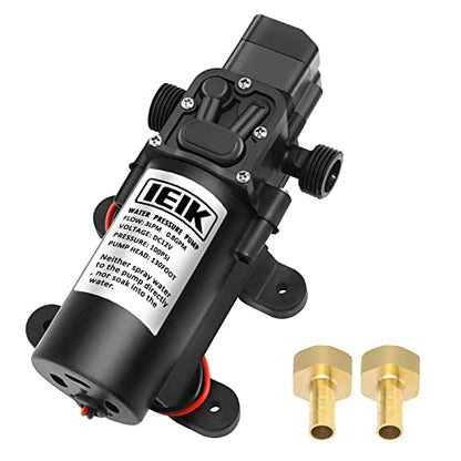 Water Pressure Diaphragm Pump DC 12V 30W Water Pressure Sprayer Pump 3LPM 0.8 GPM 100PSI 130ft Self Priming Pump for Caravan RV Boat Marine Agricultural Spraying Port - color: 12v 30w(1/2")