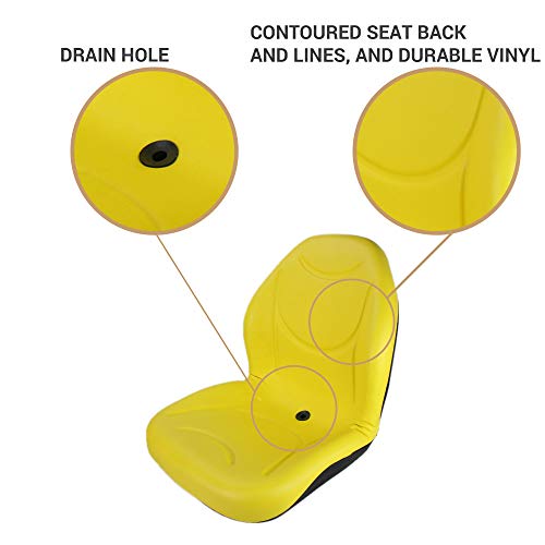 DirectFit™ High-Back Seat for John Deere Lawn Tractors E-AM136400-1 X465, X475, X485, X495, X500, X520, X534, X540, X575, X584, X585, X590, X595, X700, X720, X724, X728, X729, X740, X744,+++