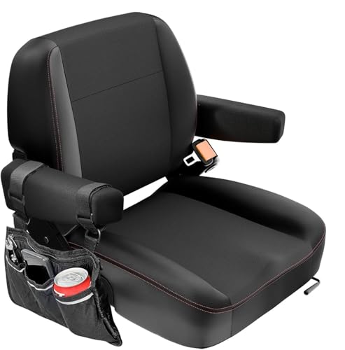 Universal Tractor Seat with Storage Bag, Lawn Mower & Forklift Seat