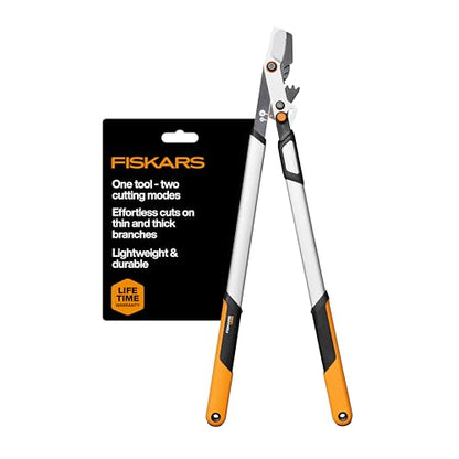 Fiskars 32" DualAction 2-in-1 Loppers, 2" Cut Capacity, Dual Cutting Modes - style: 32" 2-in-1 Bypass