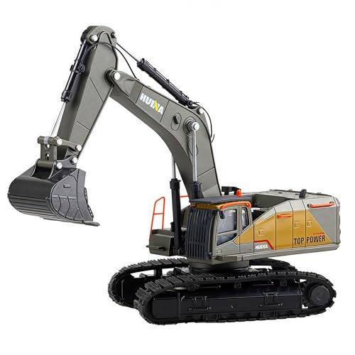 Gemini&Genius Alloy Excavator Model Construction Digger Engineering Vehicle - color: Yellow