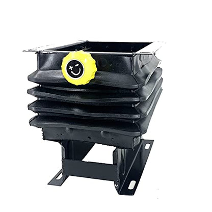 Universal Forklift Seat for Garden Lawn Mower, Komatsu Style Folding Seat Suspension Seat with Armrest and Spring Suspention Base for Mini Digger Forklift Excavator & Skid Loader, Black - size: Black Seat with Suspension Base & Armrest