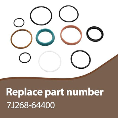 7J268-64400 Cylinder Seal Kit Compatible with Kubota L39, L4330DT, L4630DT, L5030GST, LA853, TL1000 Hydraulic Cylinder Oil Seals for Tractor & Front Loaders