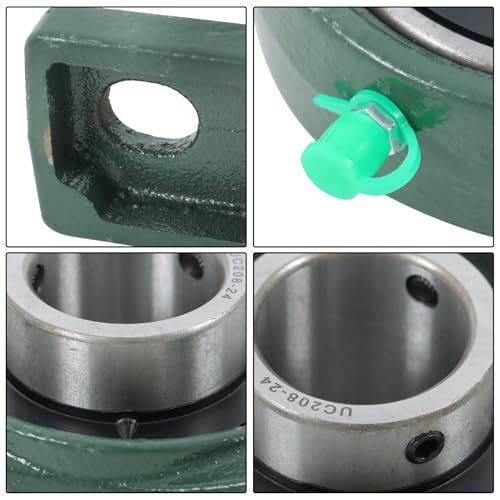 kimllier 4Pcs UCP208-24 Pillow Block Bearing Mounted Bearings