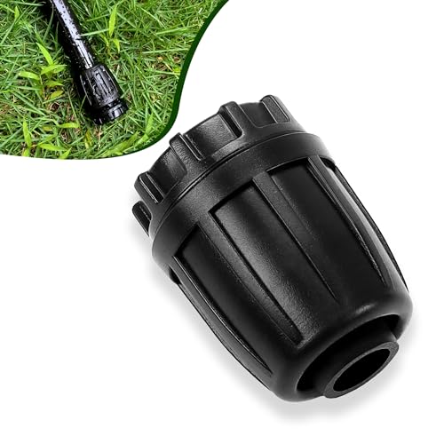 10 Pack 1/2 Inch Drip Irrigation Fittings End Caps for 1/2 Inch Drip Irrigation Tubing (0.52" ID x 0.60"-0.63" OD), Anti-Drop 1/2'' Drip Line Barbed Locked End Plugs Nuts Connectors - size: 10 Pack 1/2" End Caps