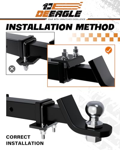 DEEAGLE Hitch Tightener Anti Rattle Stabilizer for 1.25" to 2" Hitch - size: 2 inch, style: Black