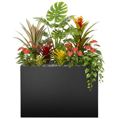Montex Large Metal Rectangular Outdoor Planter Box, 37" L x 13" W x 26" H - size: 37''L x 13''W x 26''H