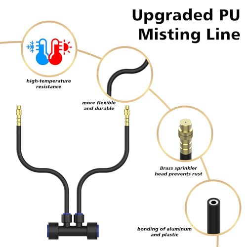 Drip Irrigation System 2 Ports - 360°Adjustable Garden Watering System - size: 50FT