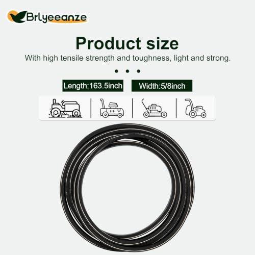 539104335 Lawn Mower Deck Belt - size: 163"L x 0.625"W