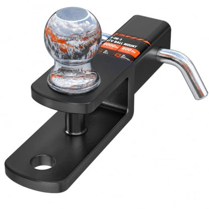 ATV/UTV Trailer Hitch Ball Mounts Fits 2 inch Receiver - size: 3-in-1 Mount – Fits 2" Receiver
