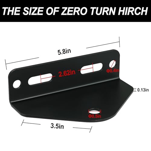 Heavy Duty Zero Turn Mower Trailer Hitch with Bolts 1/8"(3mm) and Strong Magnetic Hitch Pin 1/2'' HoleTrailer Hitch Mount Black (Pack of 1) - color: Green-Black