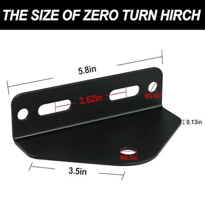 Heavy Duty Zero Turn Mower Trailer Hitch with Bolts 1/8"(3mm) and Strong Magnetic Hitch Pin 1/2'' HoleTrailer Hitch Mount Black (Pack of 1) - color: Green-Black