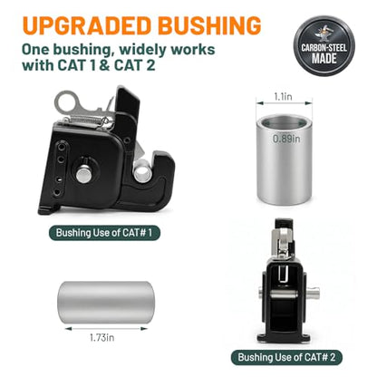 2026 Upgraded Cat 1&2 Tractor Easy Change Quick Hitch System, 3-Point Hitch - color: Black