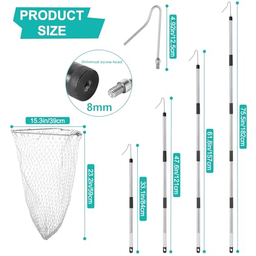 Chicken Catcher, Adjustable from 29" to 74" Chicken Net,Chicken Leg Hook