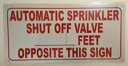 Automatic Sprinkler Shut Off Valve Sign (Reflective, Aluminium 6X12)