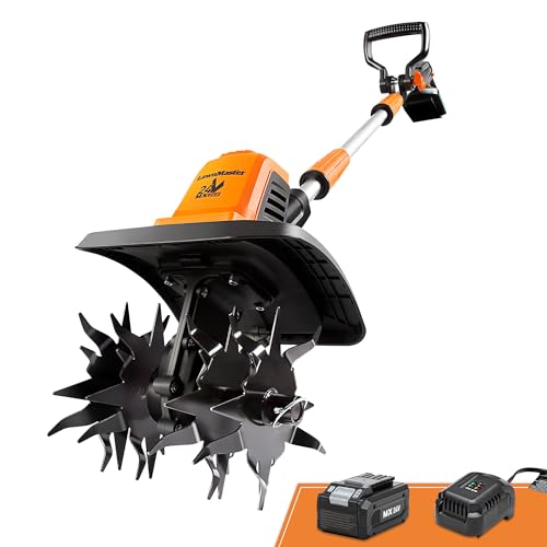 LawnMaster 24V MAX 9” Cordless Tiller – CLTE2409 - color: 9-inch Orange