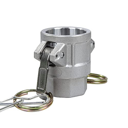 2 pcs Aluminum Camlock (1" part D) Cam & Groove Hose Fittings, cam Lock Fittings Female Coupler x Female NPT Thread cam Lock Fittings camlock Coupling (1'') - size: 1 Inch
