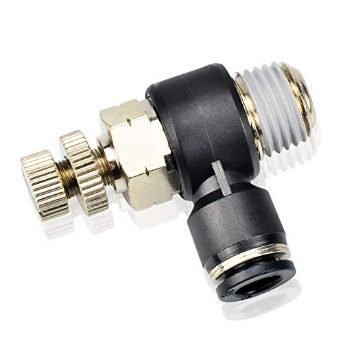 TAILONZ 1/4" x 3/8" NPT SL-1/4-N3 Elbow Flow Control Valve 3pcs - size: 1/4"OD3/8"NPT