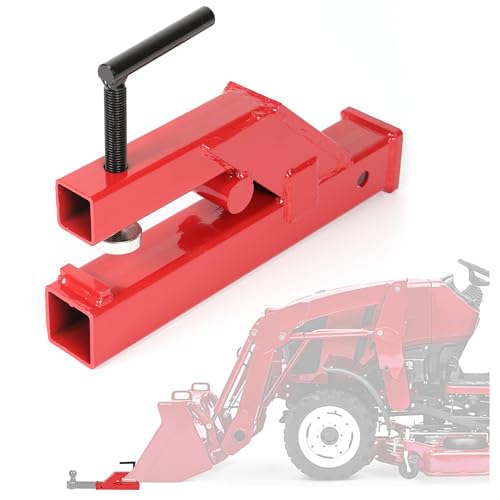 ECOTRIC Clamp-On Trailer Hitch with 2" Receiver Adapter for Tractor Buckets