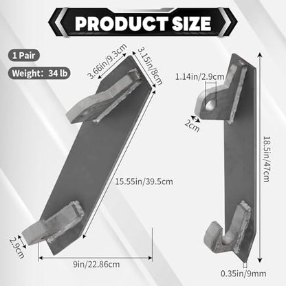 Blulu 1 Pair Compatible with John Deere Loaders Weldable Paintable Steel