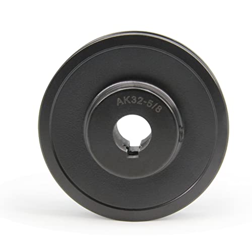 AK32-5/8 Bore Single Groove Web Sheave 3.2" OD 5/8" Bore V Belt Sheave Cast Iron - size: 5/8"Bore-3.2"OD
