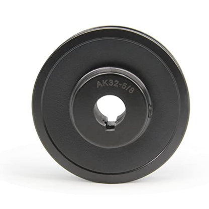 AK32-5/8 Bore Single Groove Web Sheave 3.2" OD 5/8" Bore V Belt Sheave Cast Iron - size: 5/8"Bore-3.2"OD