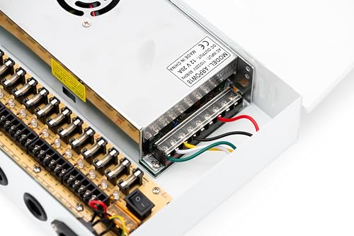 18 Channel/Port 20 AMPS, 12V DC Power Supply Box, Individually Fused for CCTV, LED, and All 12v DC Devices. Includes Screw Drivers & Extra fuses (18CH 20 AMP) - size: 18CH 20 AMP