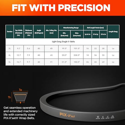 PIX - B41 / 5L440, V- Belt, B/5L, 21/32 x 44in OC - size: 44 inch