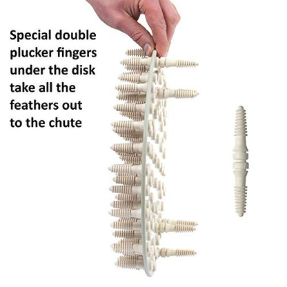 PluckerUkraine Quail Plucker Machine Mini 330 - Poultry Feather Remover for Small Chicken Quail Pigeon with Small Soft Fingers 13″Drum 110V-Plucker KIT (Quail Plucker Machine) (New)
