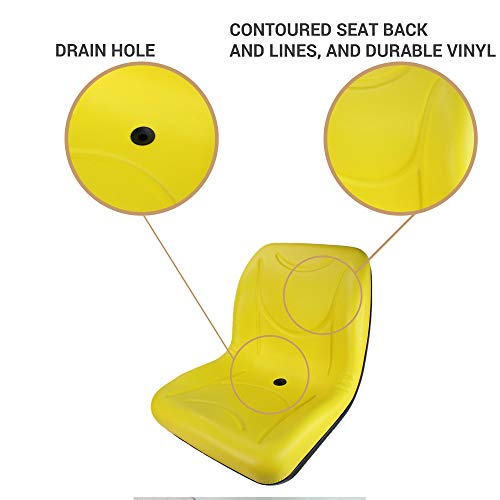 Eparts, Inc. E-LVA19221 Flip-Up Seat for John Deere Tractors 1023E, 3025E, 3032E, 3203