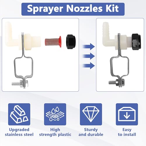 2 x 3/8" Polypropylene Elbow Nozzle Body Kit (11/16" MPS x 3/8"HB)
