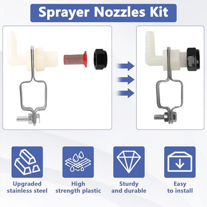2 x 3/8" Polypropylene Elbow Nozzle Body Kit (11/16" MPS x 3/8"HB)