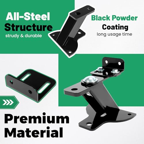 HECASA Universal 3-Way Lawn Garden Tractor Hitch Compatible with John Deere Cub Cadet Husqvarna Riding Mowers Trailer Tow Hitch 5" Rise Heavy Duty Steel Black