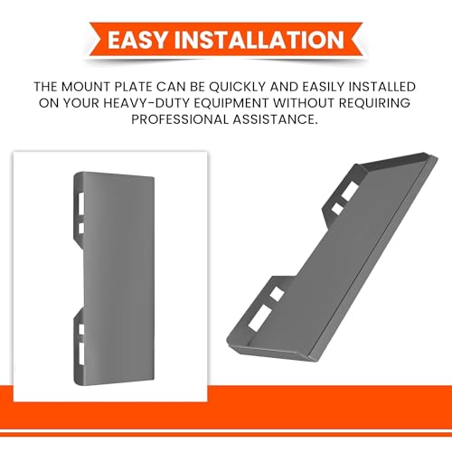 HECASA 5/16" New Unpainted Steel Quick Tach Attachment Skid Steer Mount - size: 5/16"