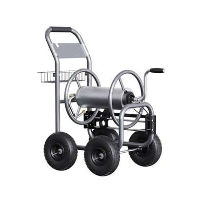 Giraffe Tools Garden Hose Reel Cart with Wheels,250FT 5/8" Hose Capacity