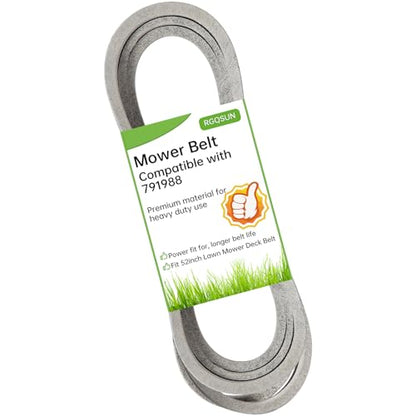 Lawn Mower Deck Belt 791988 for 52 in Deck Compatible with Hustler Raptor - size: 791988