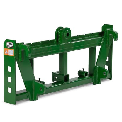 Titan Attachments Economy Series Global Euro Hay Frame Attachment with Hay Spear and Stabilizers Fits John Deere Tractors, Rated 4,000 LB (39" Main Spear + 17.5" Stabilizers) - style: 39" Main Spear + 17.5" Stabilizers