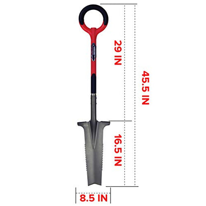 Root Slayer 22811 Drain Spade for Trenching & Landscaping, Red - style: Drain Spade