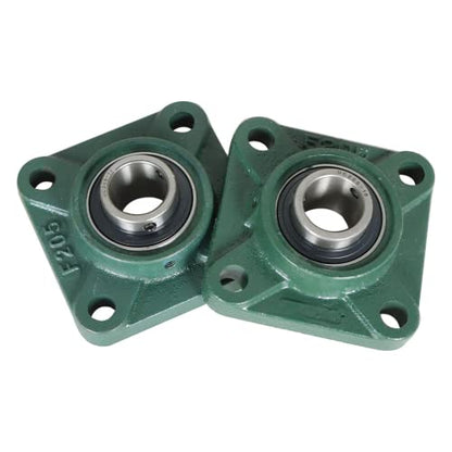 2Pcs UCF205-16 Pillow Block Bearings 1 Inch Bore Square Flange Mounted Pillow Block Bearing 4 Bolt, Self Alignment