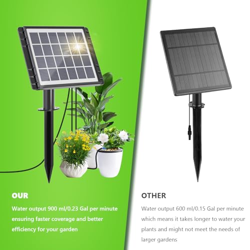 49FT Solar Drip Irrigation System Kit, Auto Watering for 15 Pots - size: 49FT Irrigation System-15 Pot