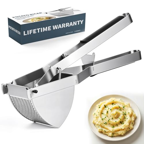 SPEENSUN Potato Ricer, 22oz Large Capacity, Heavy Duty Stainless Steel - color: Black