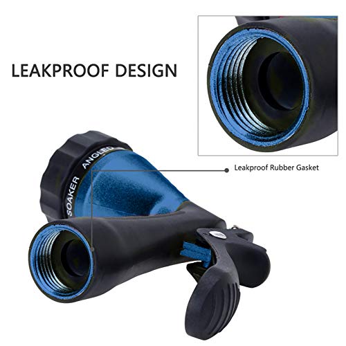 GREEN MOUNT Water Hose Nozzle Spray Nozzle, Metal Garden Hose Nozzle with Adjustable Spray Patterns - color: Blue