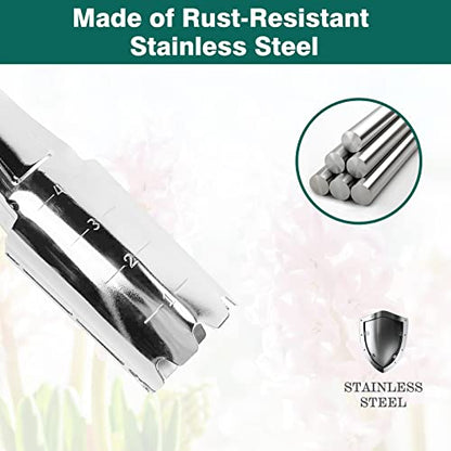 Garden Bulb Planter with 4 Inches Depth Mark, Bulb Planting Tool - size: 9.6in Bulb Planter