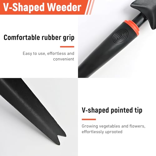 Hand Weed Puller Tool, Carbon Steel Forked Head Weeder Puller for Courtyards and Gardens - color: Weed-cutting trowel