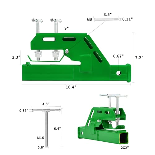 Tractor Bucket Receiver 2 inch 1PC Green - color: green