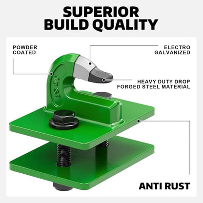 AUTOBOTS Tractor Bucket Hooks 3/8" Bolt On Chain Grab Hooks 2 Pack Green - color: Dark Green