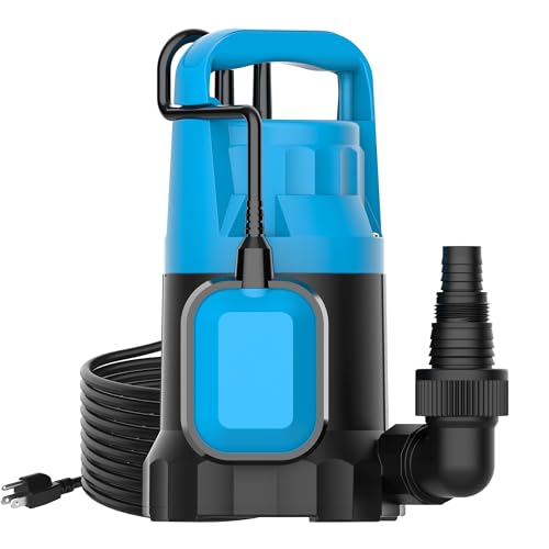 2/5HP Sump Pump 2640GPH Submersible Water Pump with Float Switch - color: Blue